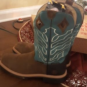 Justin steele toe work boots waterproof size 11